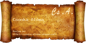 Csonka Alóma névjegykártya